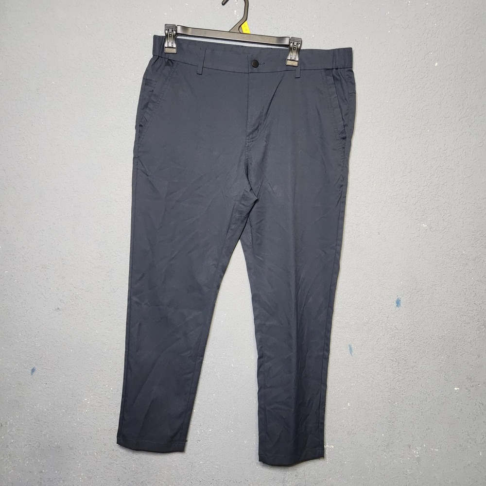 JACK ARCHER Deep Blue Flat Front Polyester Casual Dress Pants Mens 33x28